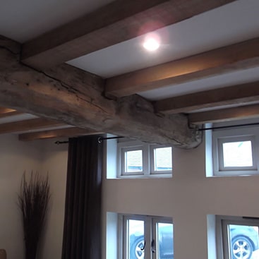Internal wooden beam restoration