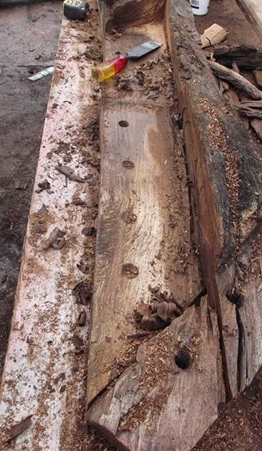 Restoration of old oak beam