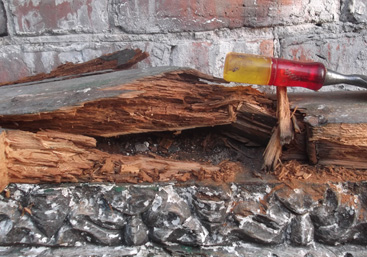 Restoration of old oak beam