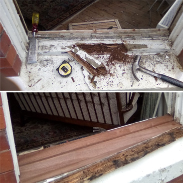 Repairs to sash window