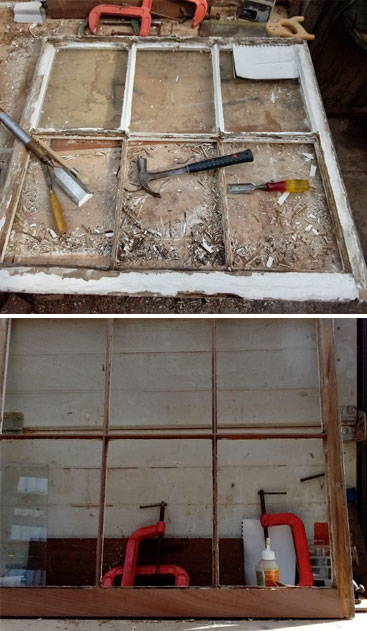 replace wooden slats and lime plaster